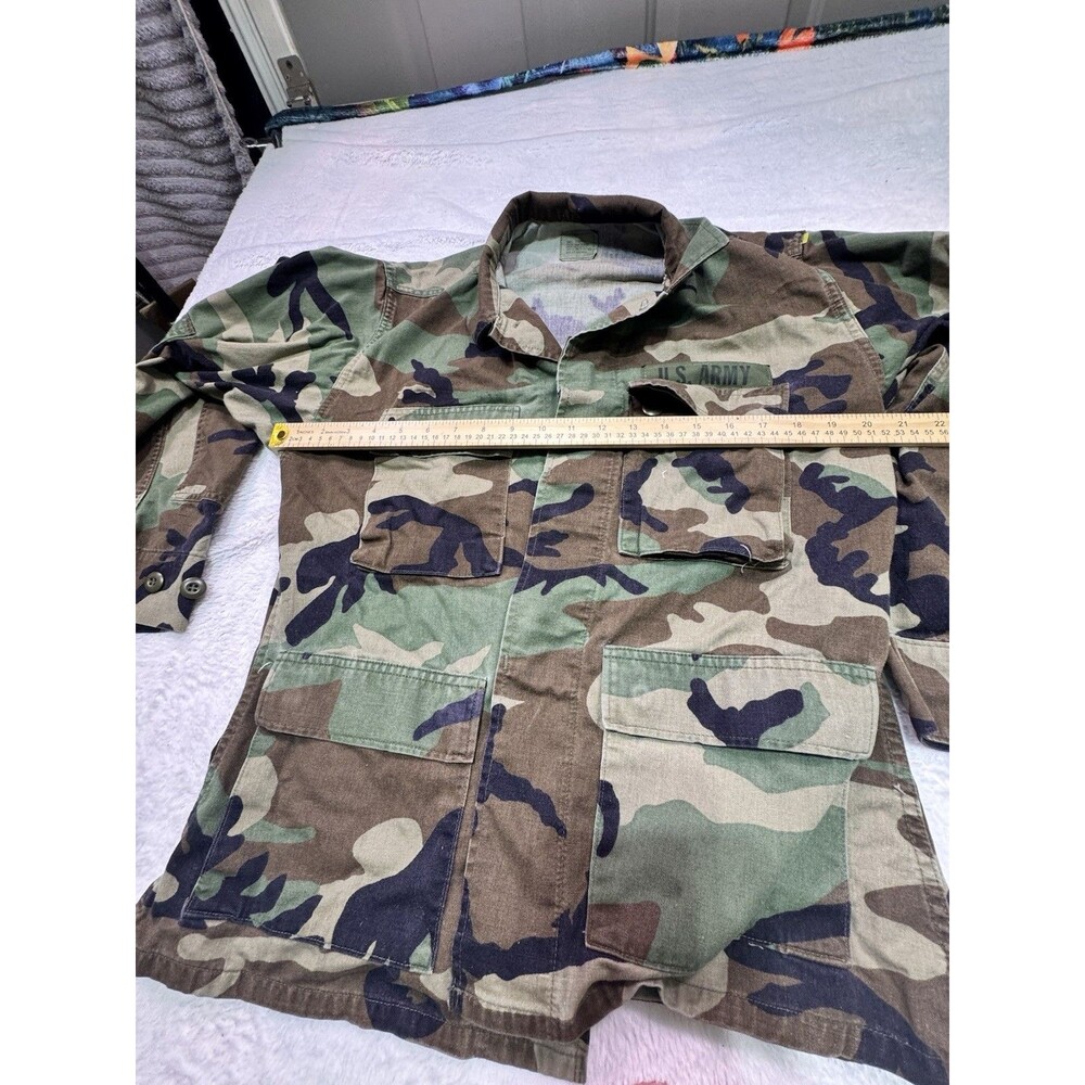 Original Vintage US Army Jacket Ripstop Woodland Camouflage BDU  Small Xtr Shirt - Picture 5 of 8